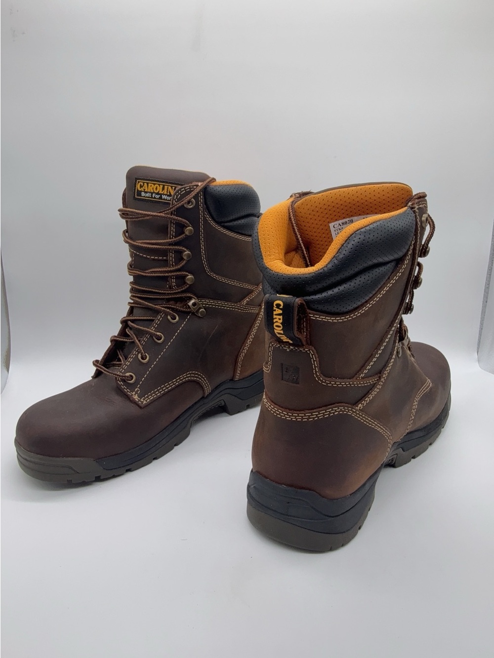 Carolina Waterproof Broad Soft Toe Work Boots Mens Size 11 2E new leather upper - Picture 4 of 7